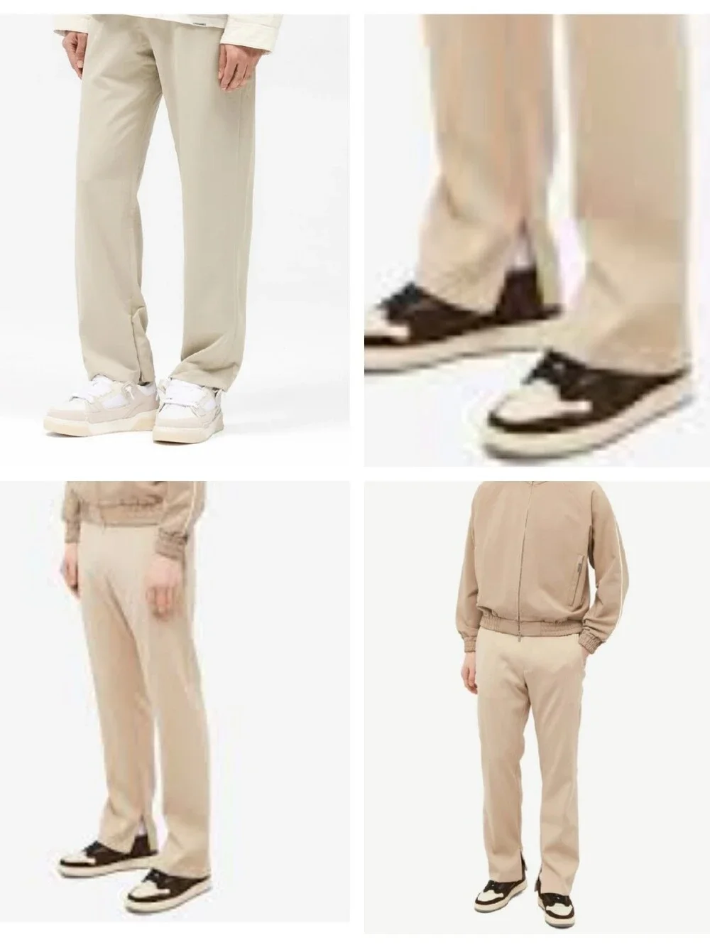 Represent Pants Wool Blend Tailored Beige Sesame Ankle Zip Men's Size Large